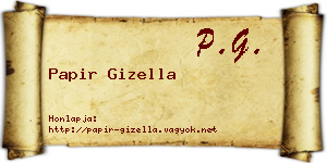 Papir Gizella névjegykártya